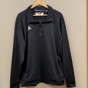 Adidas Black 1/4 Zip Climalite Pullover Size XL